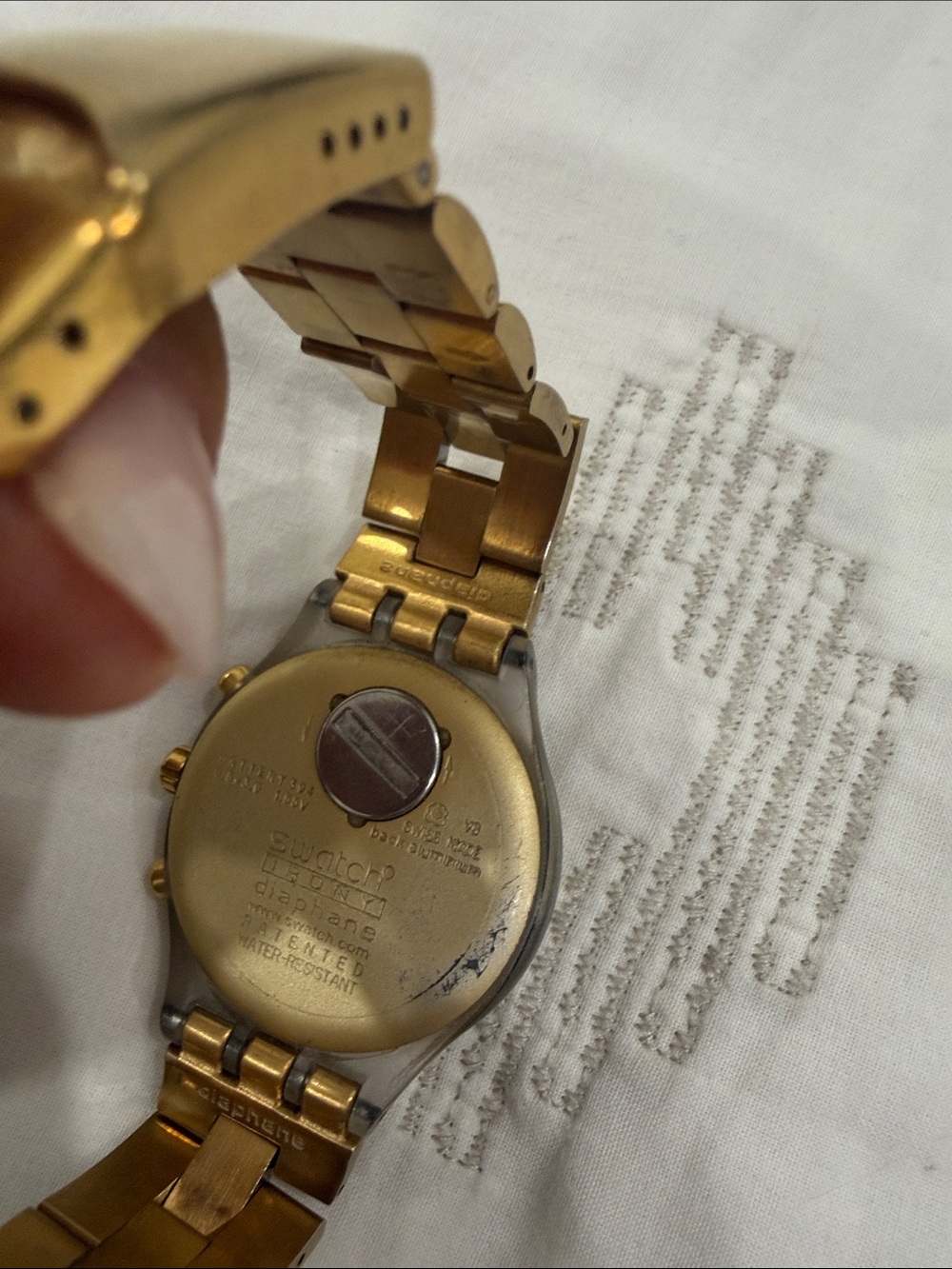 Swatch Gold Metal Bracelet Watch Band - Picture 3 of 4